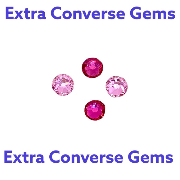 CONVERSE PINK EMBELLISHED CONVERSE T-SHOES SIZE 7 - Picture 15 of 16